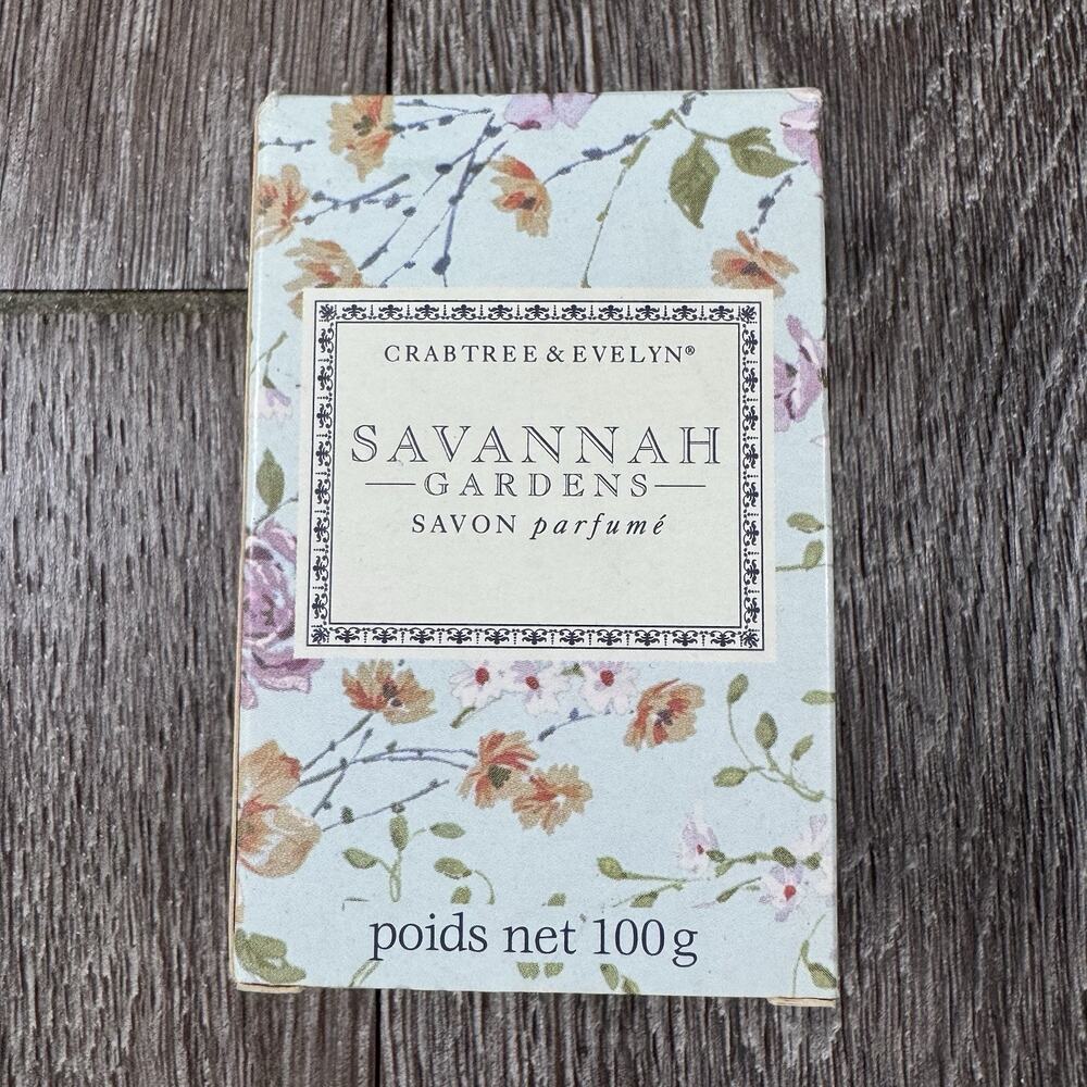 Crabtree & Evelyn Savannah Gardens Scented Milled Bath Soap Bar 3.5 oz 100g New